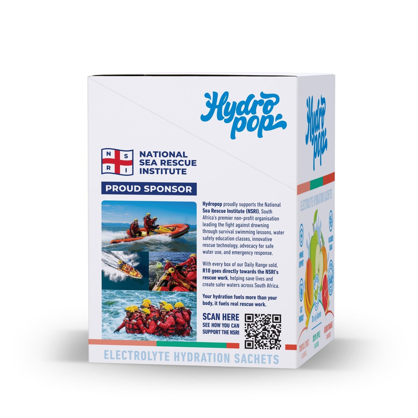Hydropop Variety Daily Electrolyte Hydration Drink 30 Pack | Tropical Twist, Crisp Apple, Blood Orange