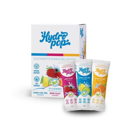Hydropop Variety Pack Daily Electrolyte Hydration Drink 15 Pack